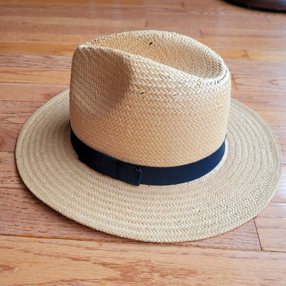 Aerie Straw Panama Hat One Size Straw hat with Panama silhouette